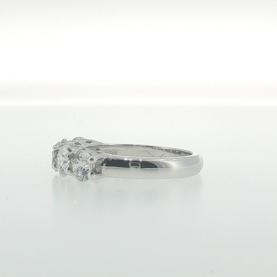 White Gold Diamond Shared Prong Band