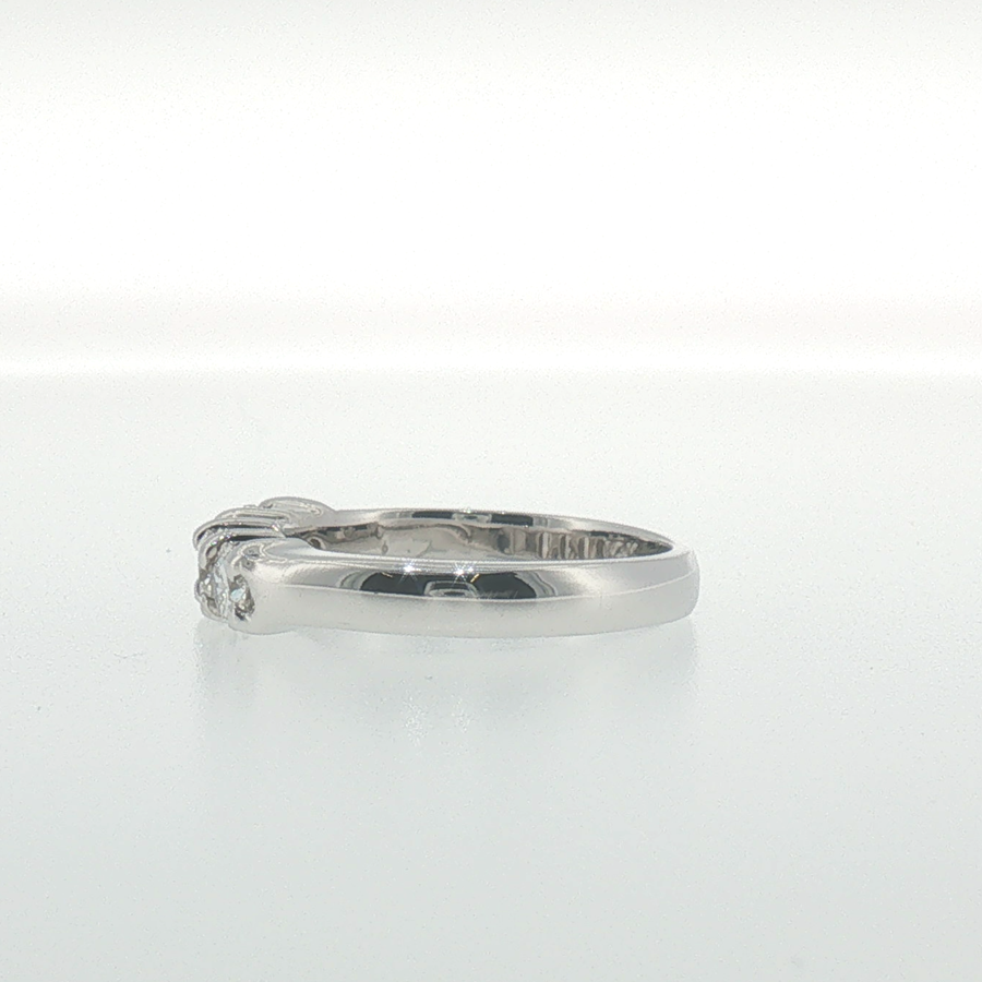 White Gold Four-Stone Round Diamond Band
