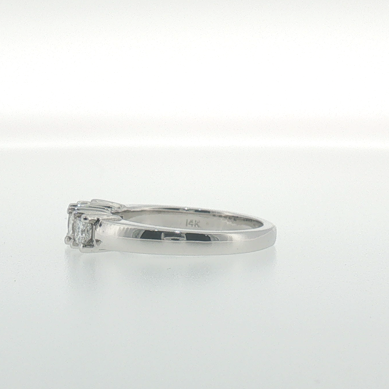 Five-Stone Princess Cut Diamond Ring in White Gold