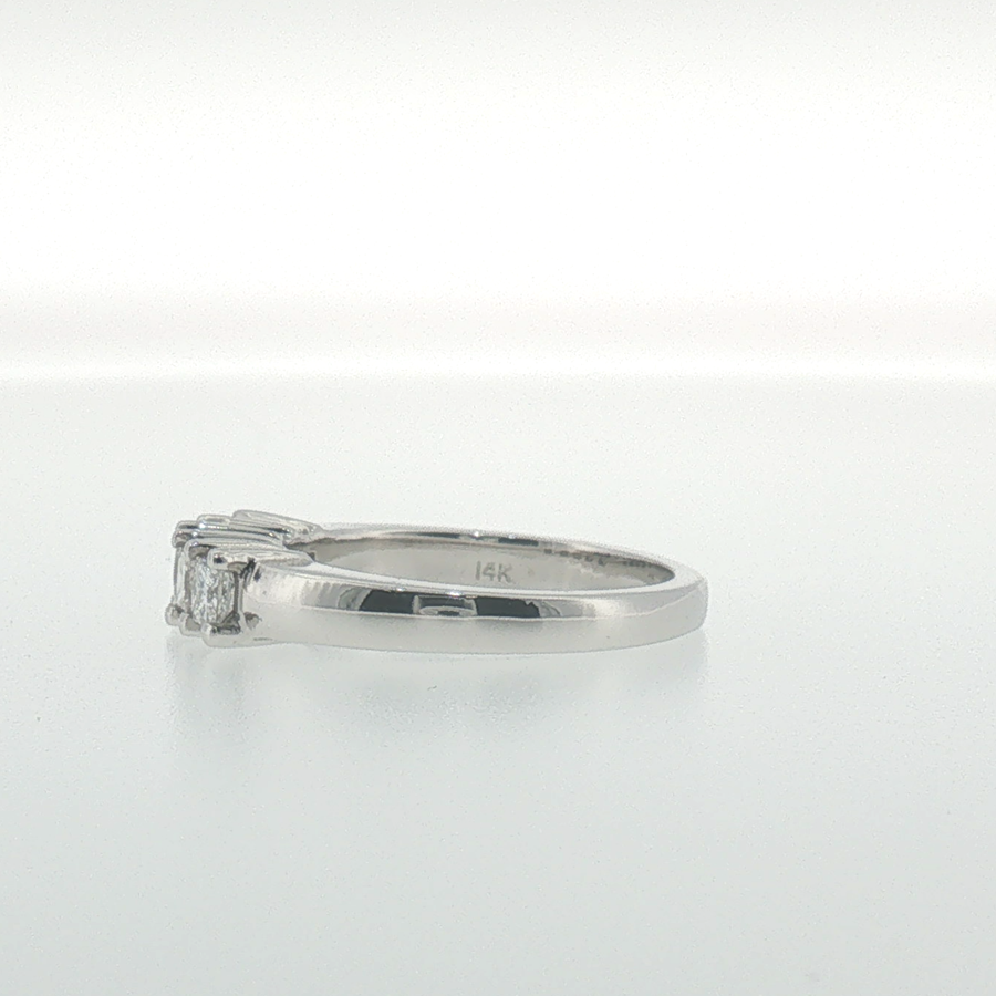 Five-Stone Princess Cut Diamond Ring in White Gold