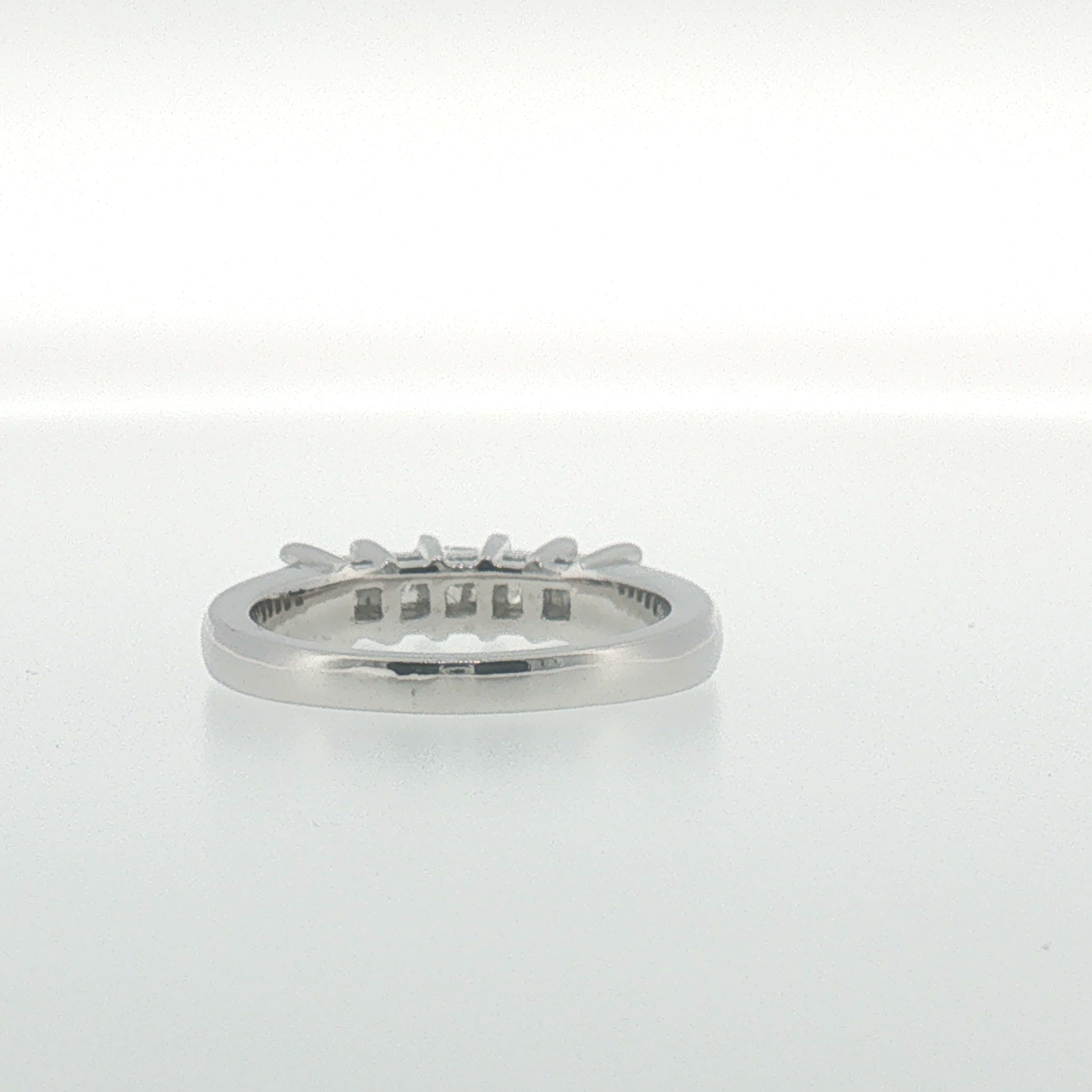 Five-Stone Princess Cut Diamond Ring in White Gold