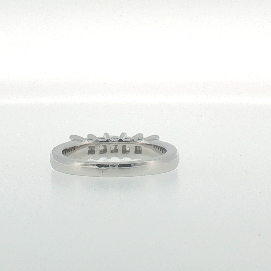 Five-Stone Princess Cut Diamond Ring in White Gold