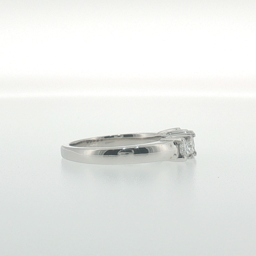 Five-Stone Princess Cut Diamond Ring in White Gold
