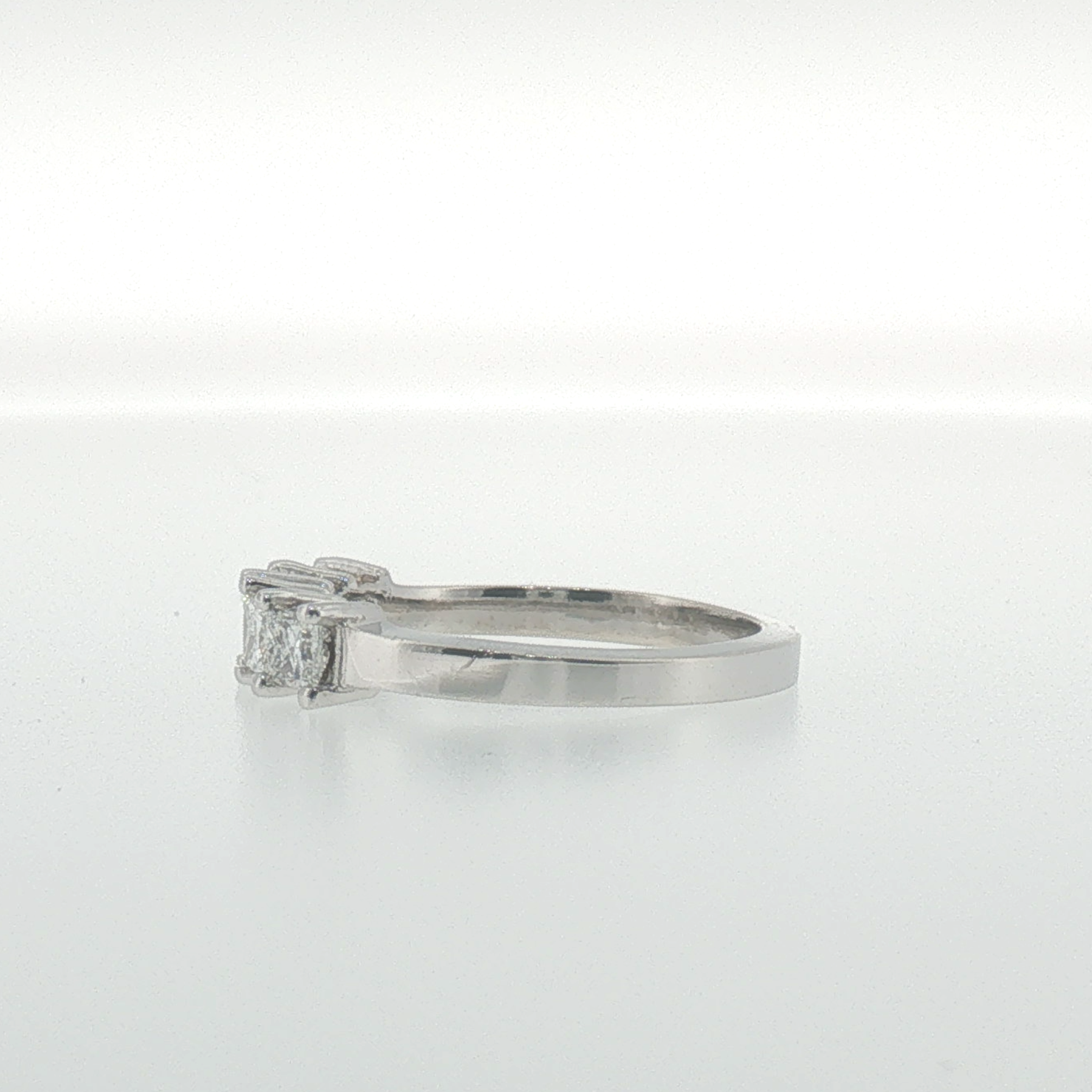 White Gold Five-Stone Princess Cut Diamond Ring