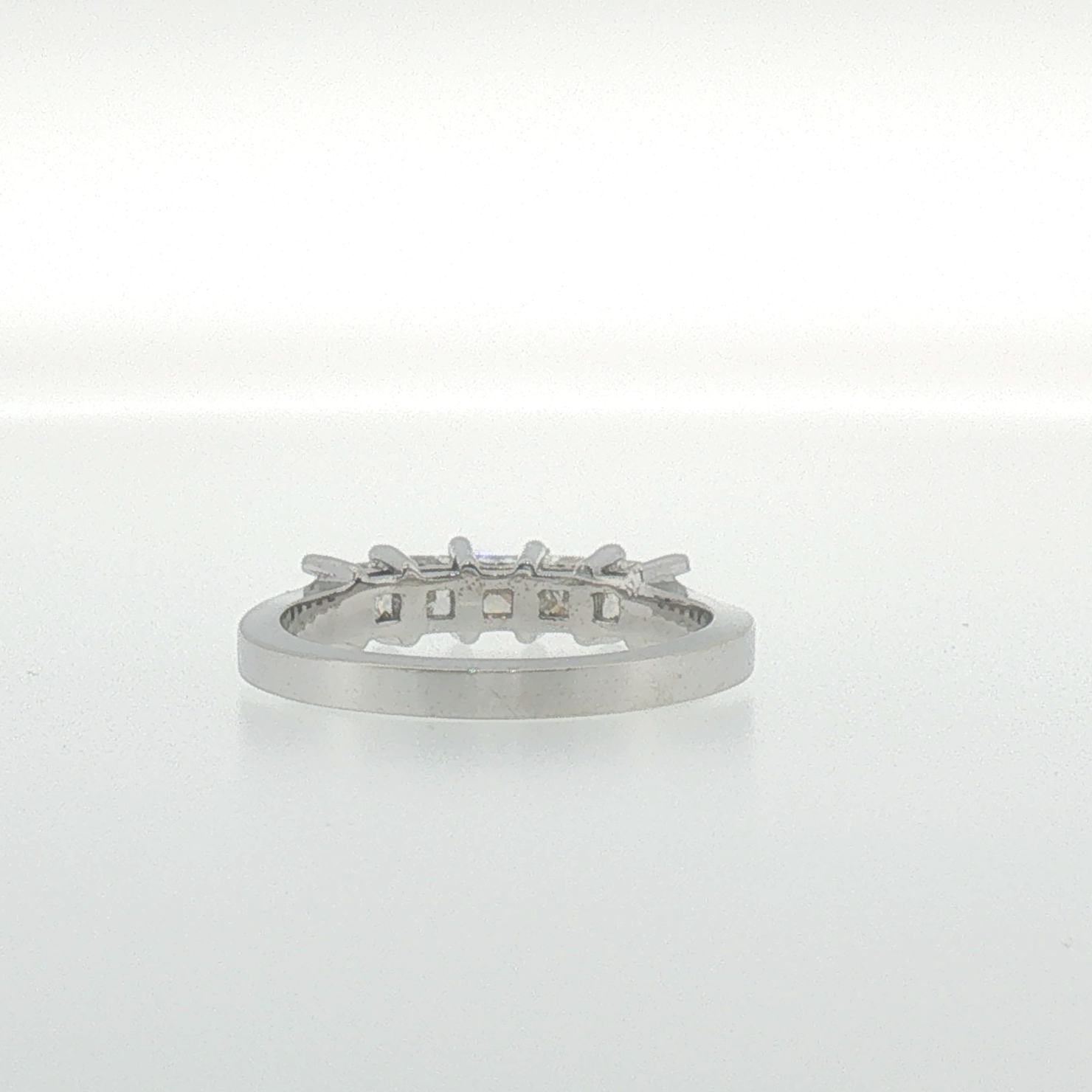 White Gold Five-Stone Princess Cut Diamond Ring
