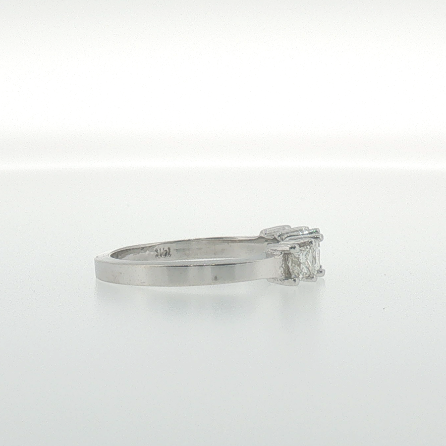 White Gold Five-Stone Princess Cut Diamond Ring