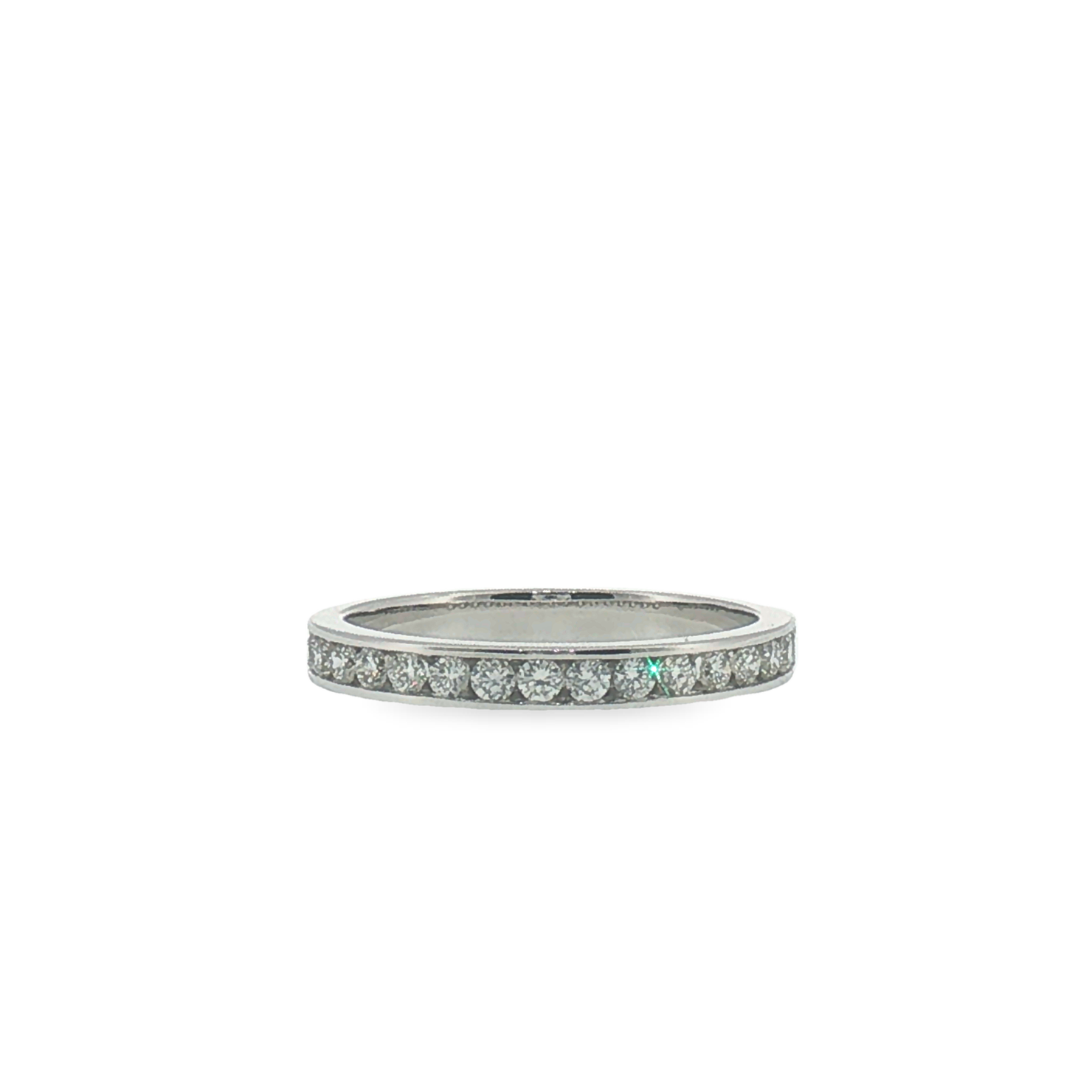 White Gold Diamond Channel Set Band