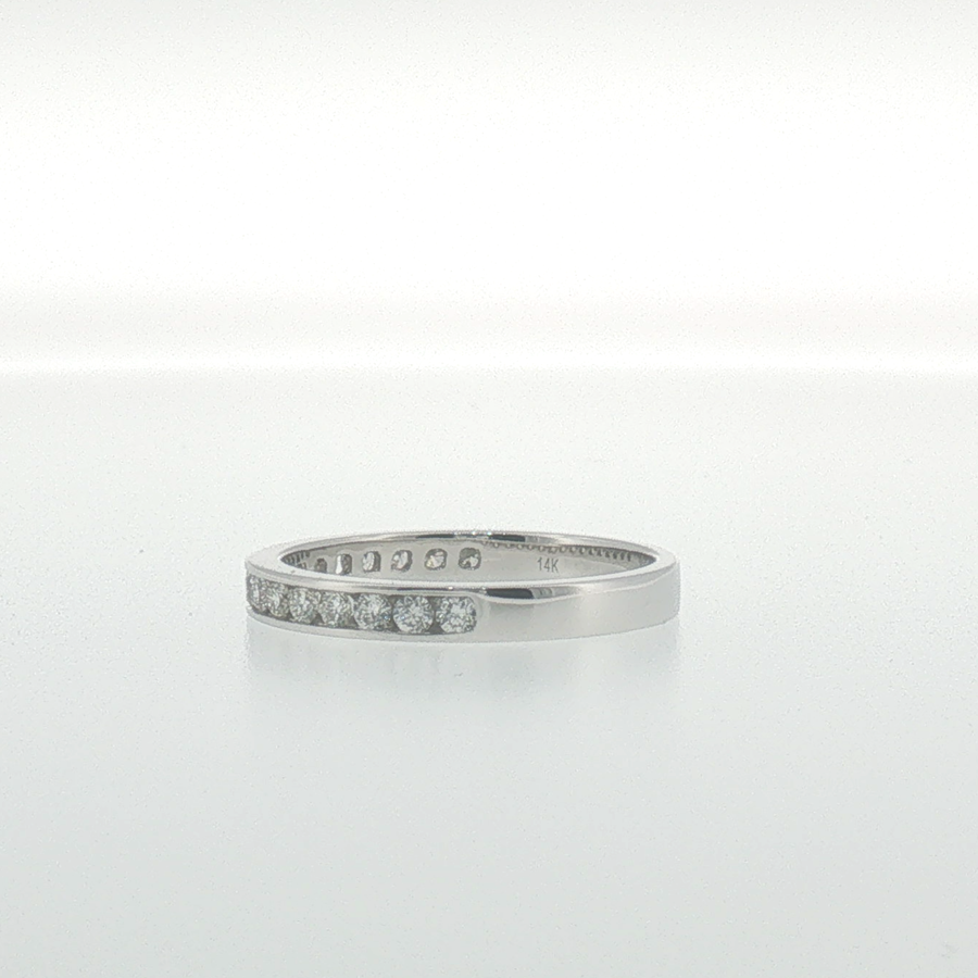 White Gold Diamond Channel Set Band