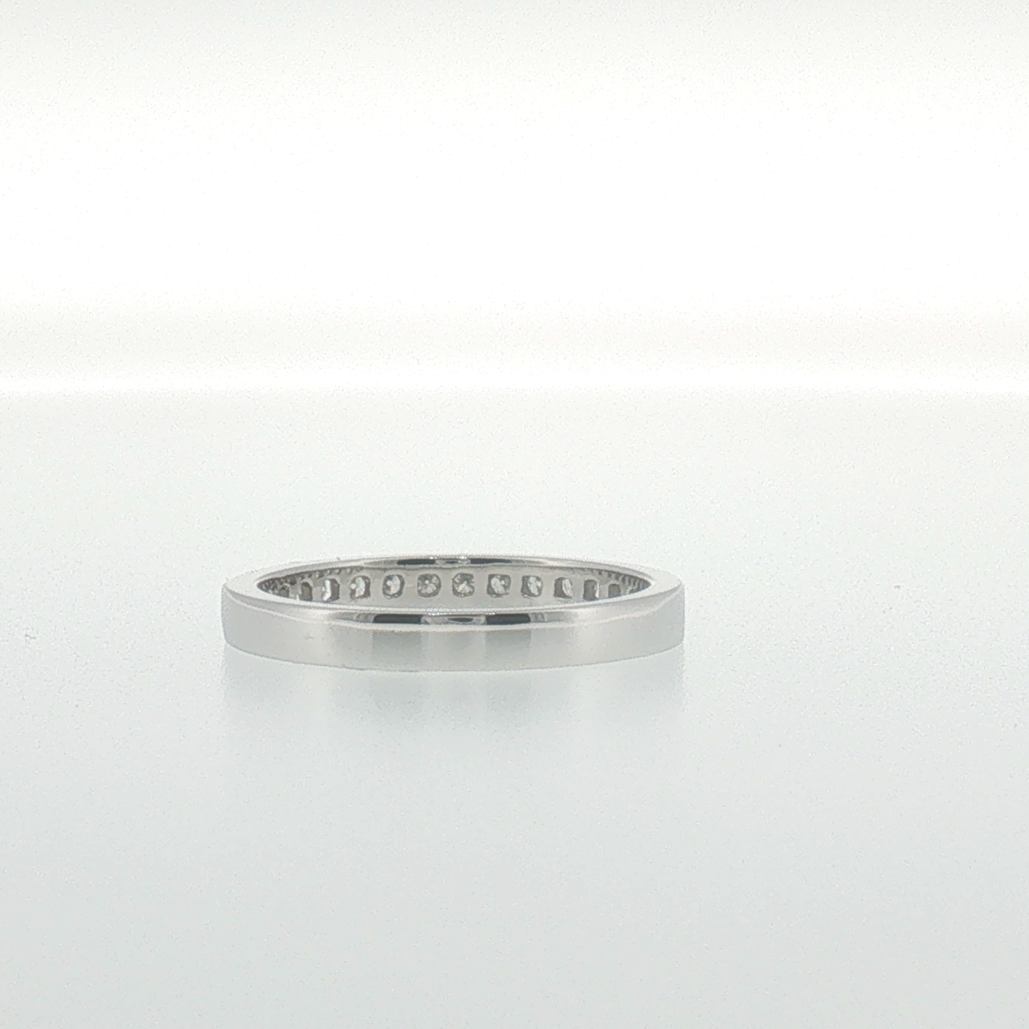 White Gold Diamond Channel Set Band
