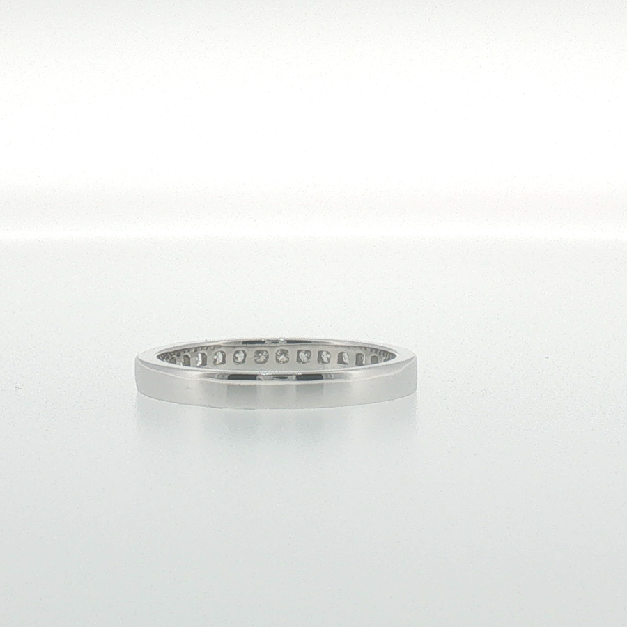 White Gold Diamond Channel Set Band