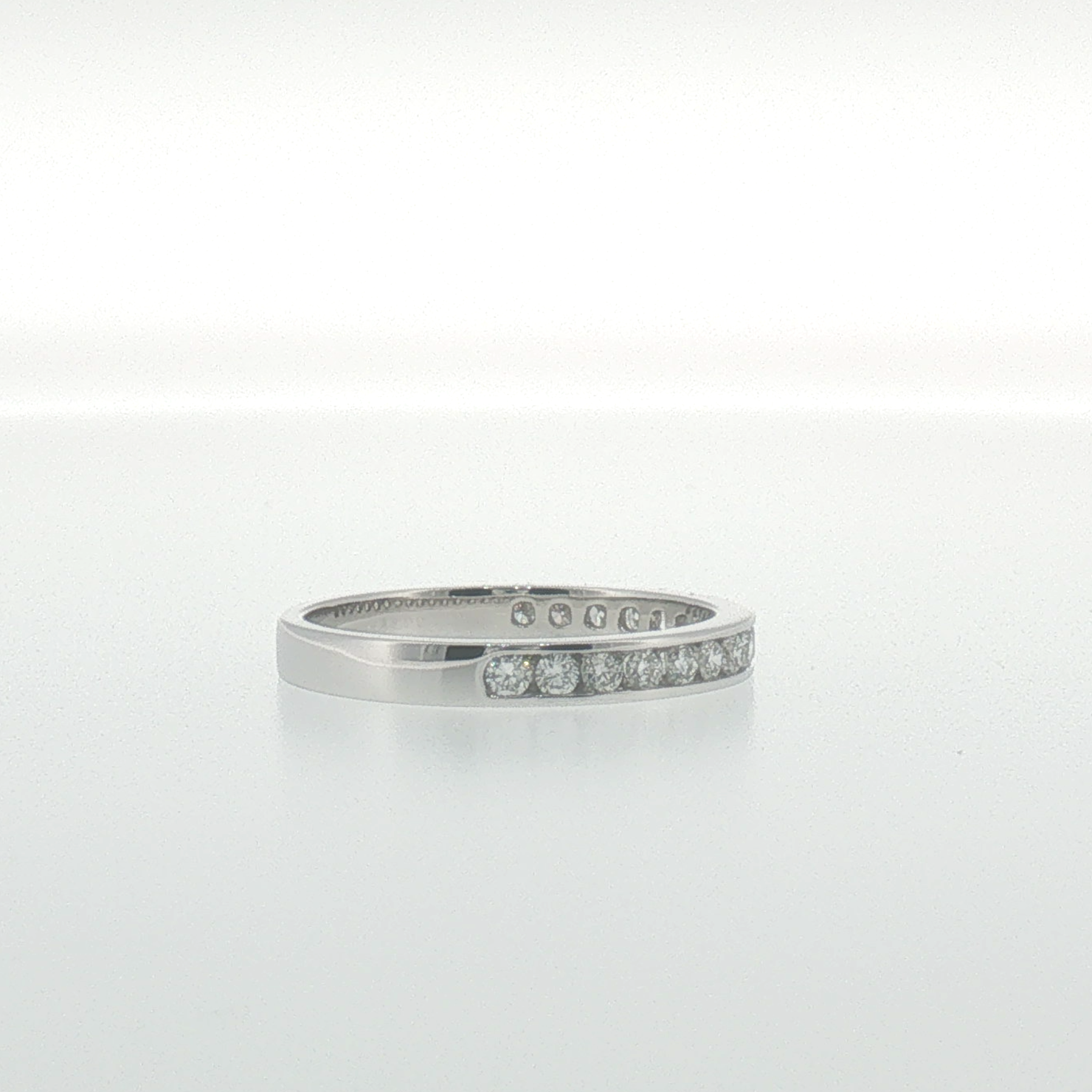 White Gold Diamond Channel Set Band