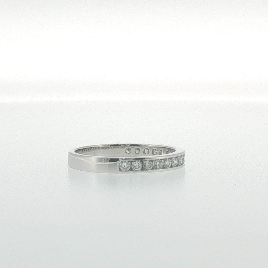 White Gold Diamond Channel Set Band