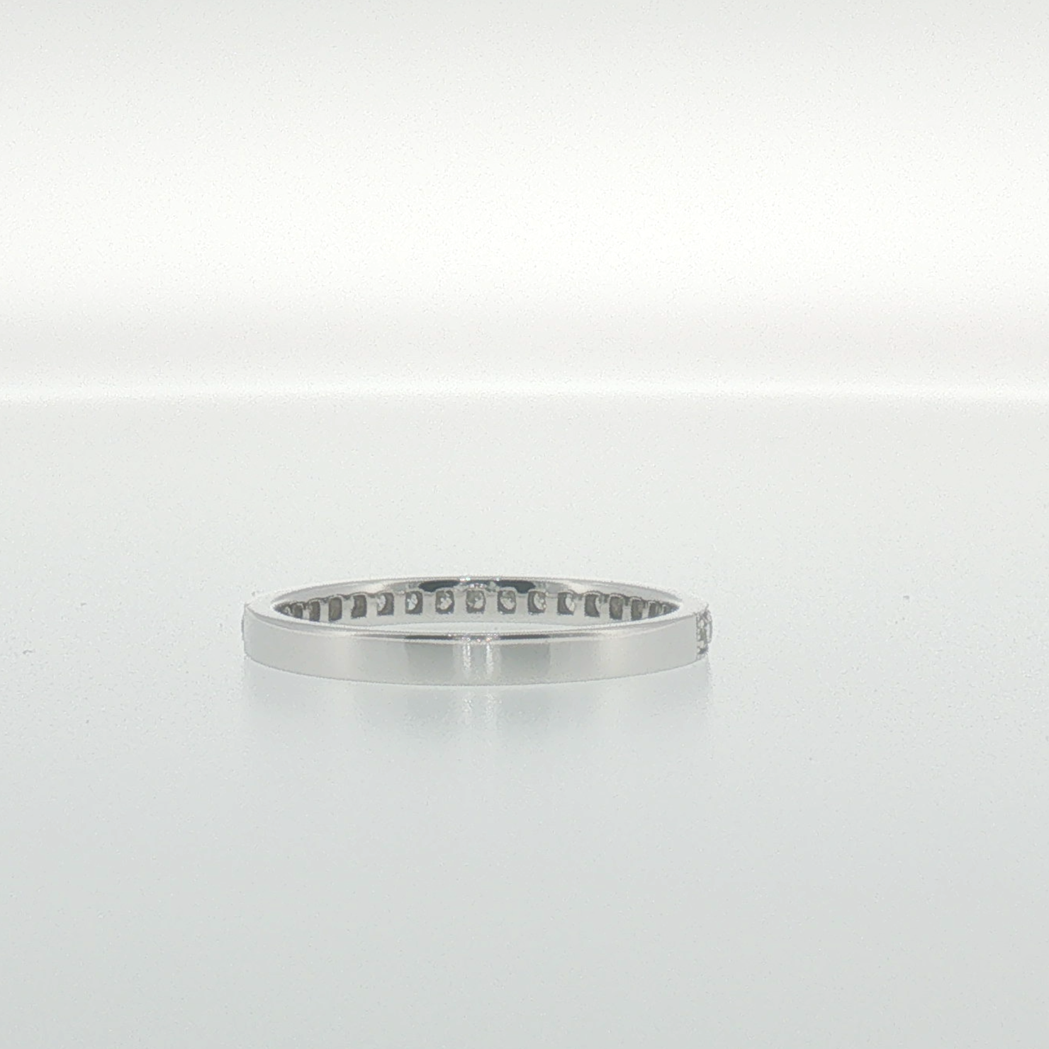 White Gold Diamond Milgrain Pave Band