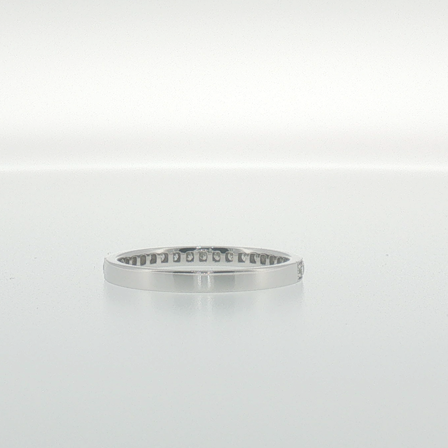 White Gold Diamond Milgrain Pave Band