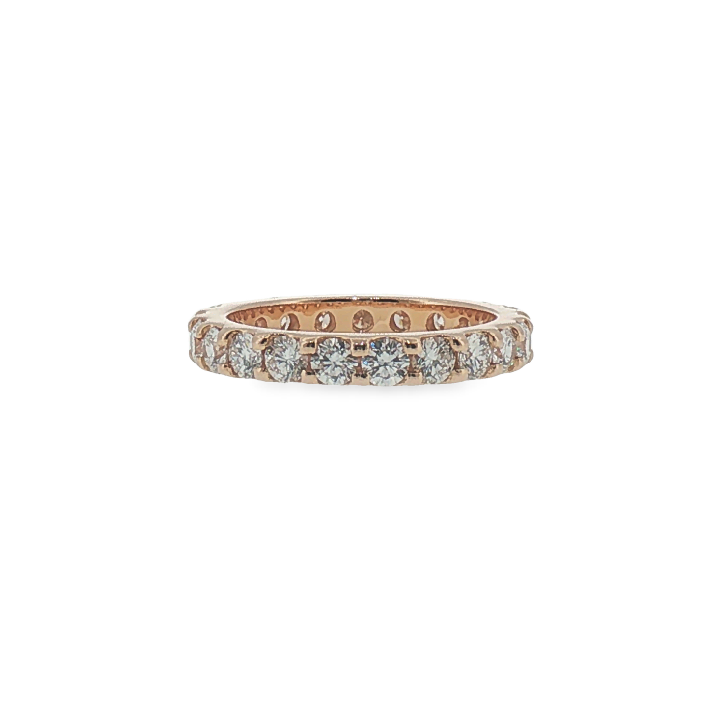 Round Diamond Eternity Ring in Rose Gold