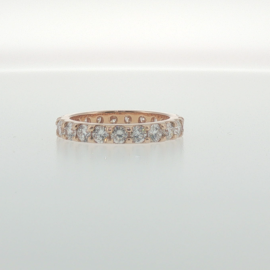 Round Diamond Eternity Ring in Rose Gold