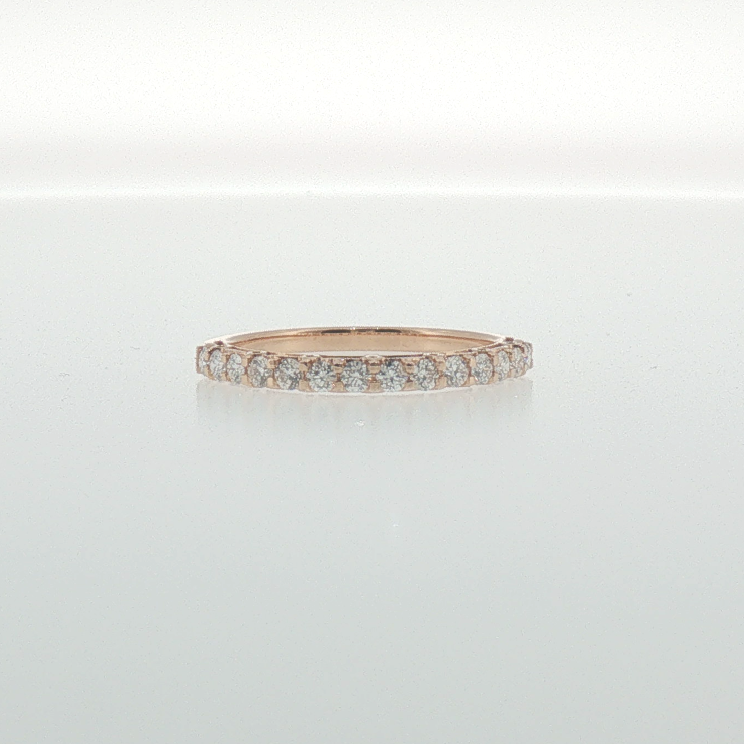 Rose Gold Shared Prong Diamond Band