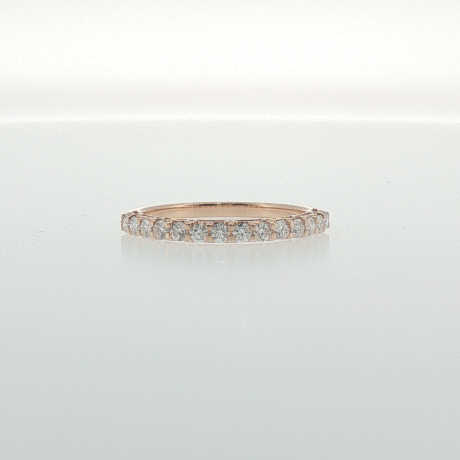 Rose Gold Shared Prong Diamond Band