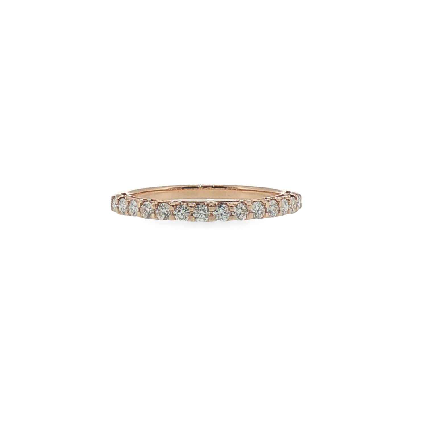 Rose Gold Shared Prong Diamond Band