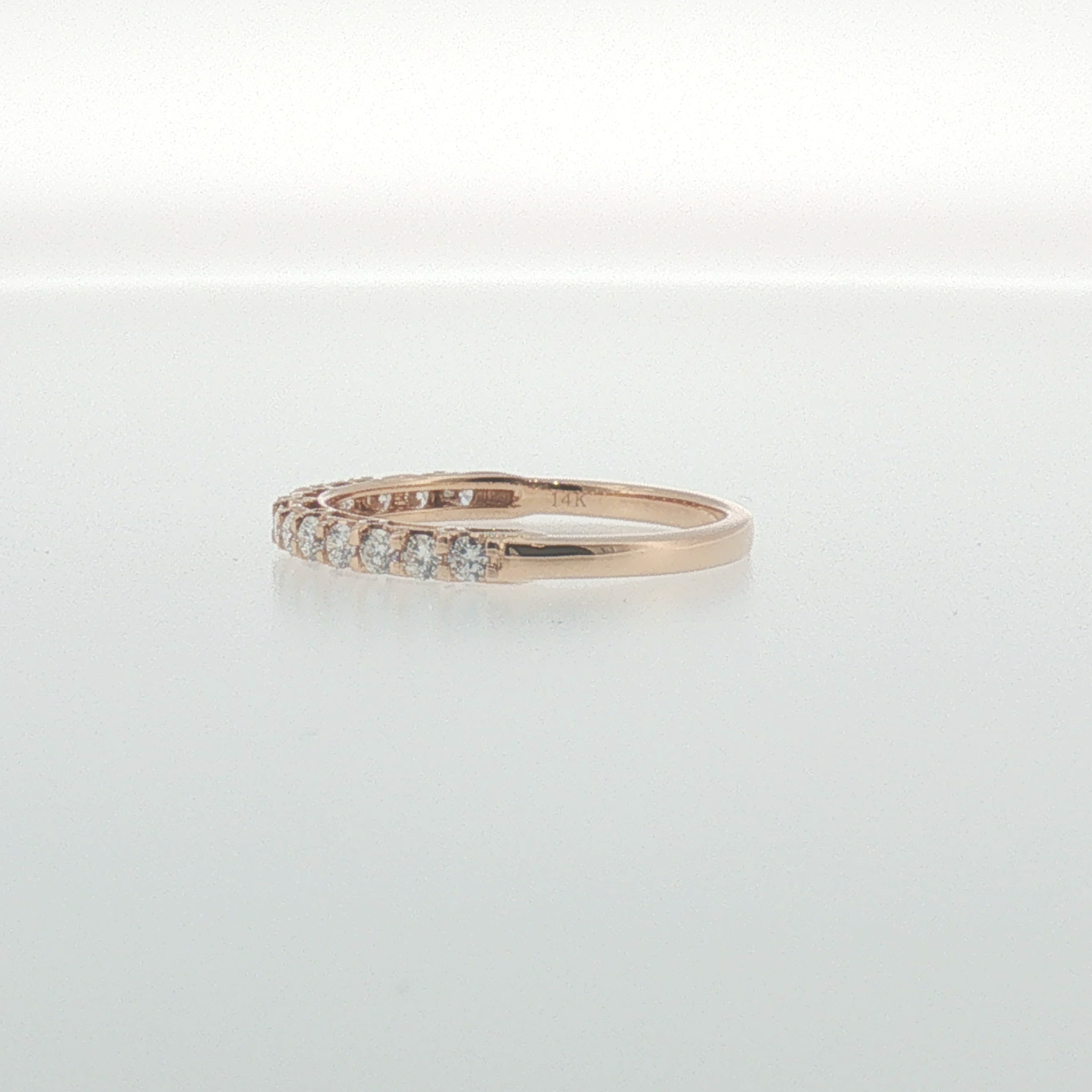 Rose Gold Shared Prong Diamond Band