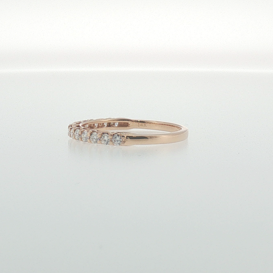 Rose Gold Shared Prong Diamond Band