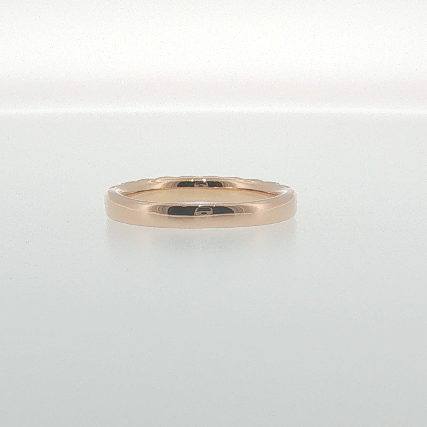 Diamond 'U' Set Band in Rose Gold
