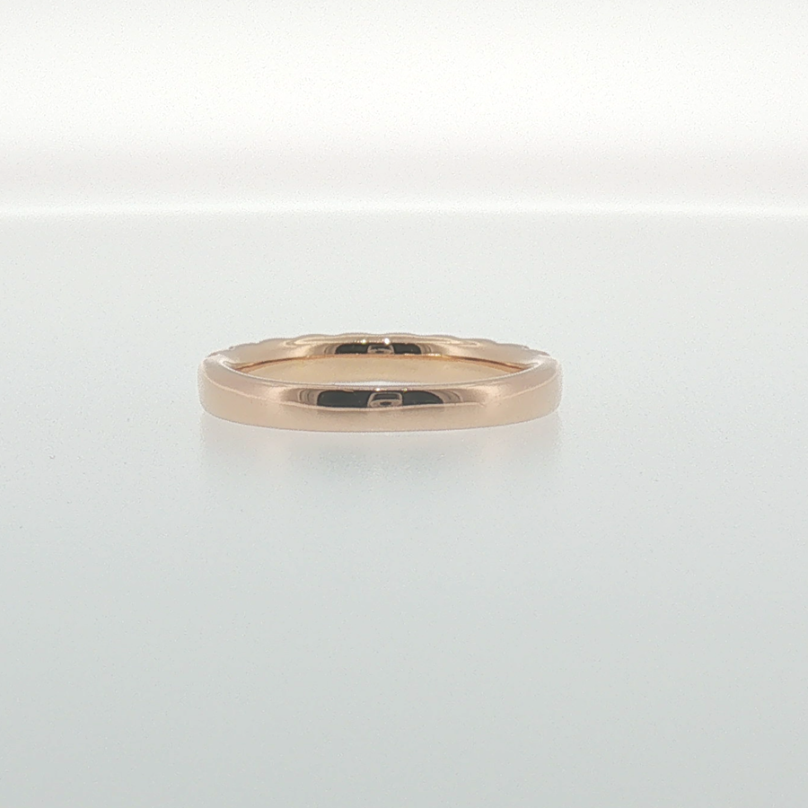 Diamond 'U' Set Band in Rose Gold