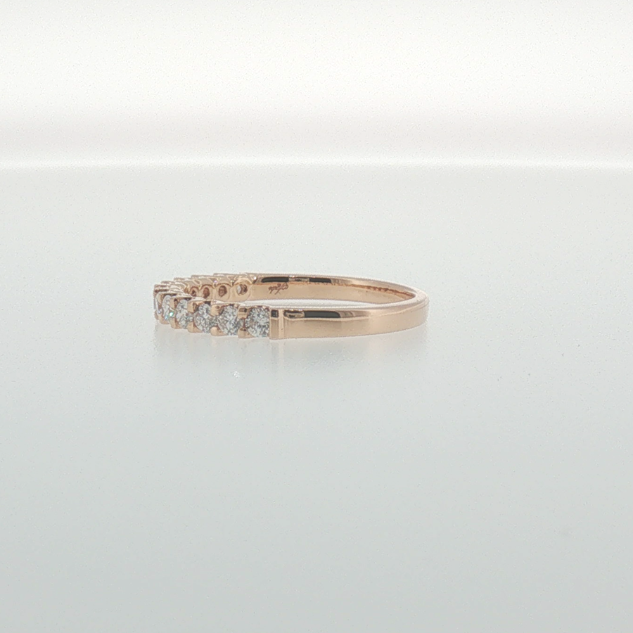Diamond Shared Prong Band in Rose Gold