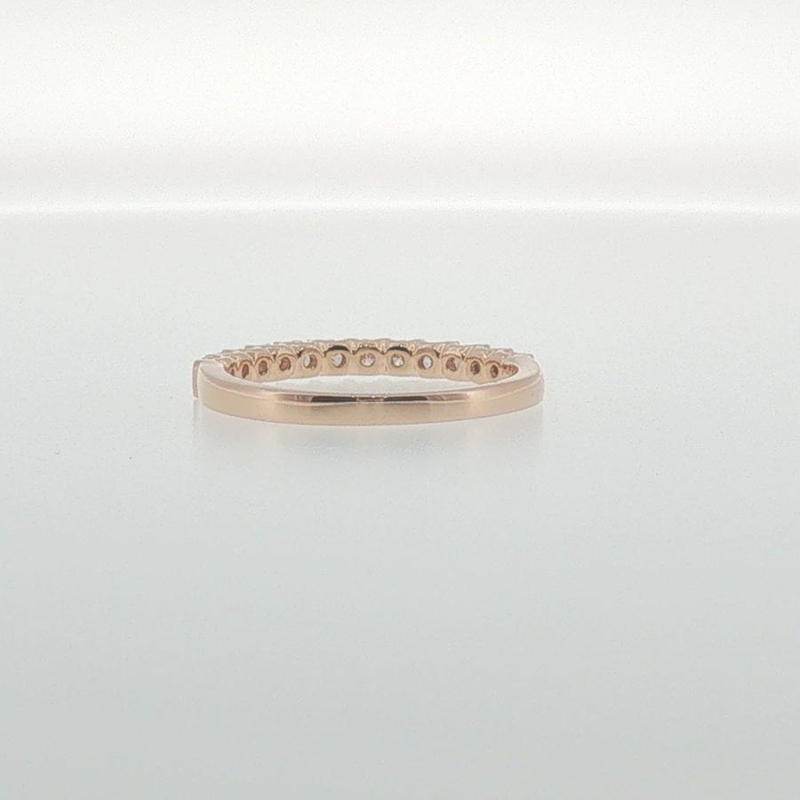 Diamond Shared Prong Band in Rose Gold