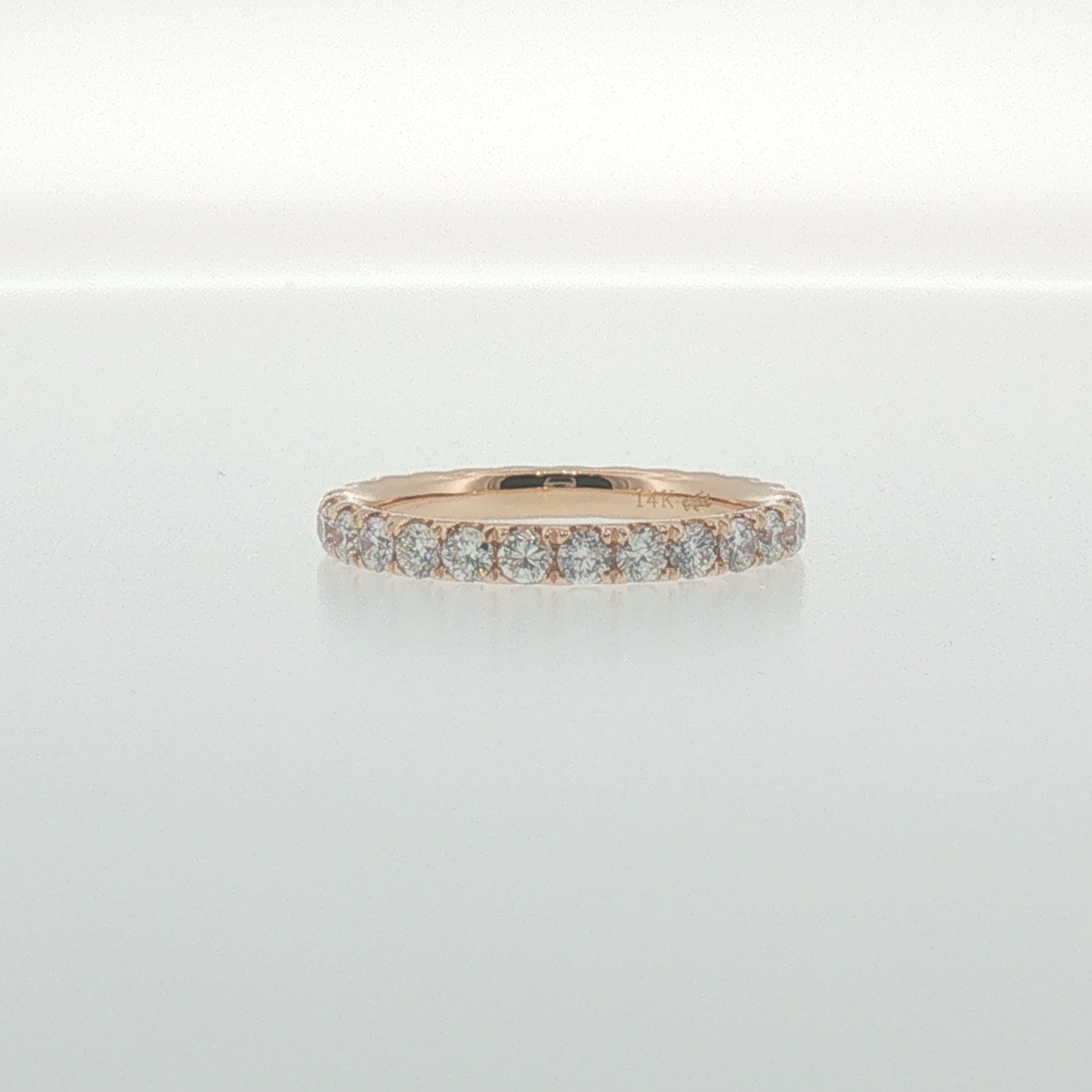 Round Diamond Eternity Ring in Rose Gold