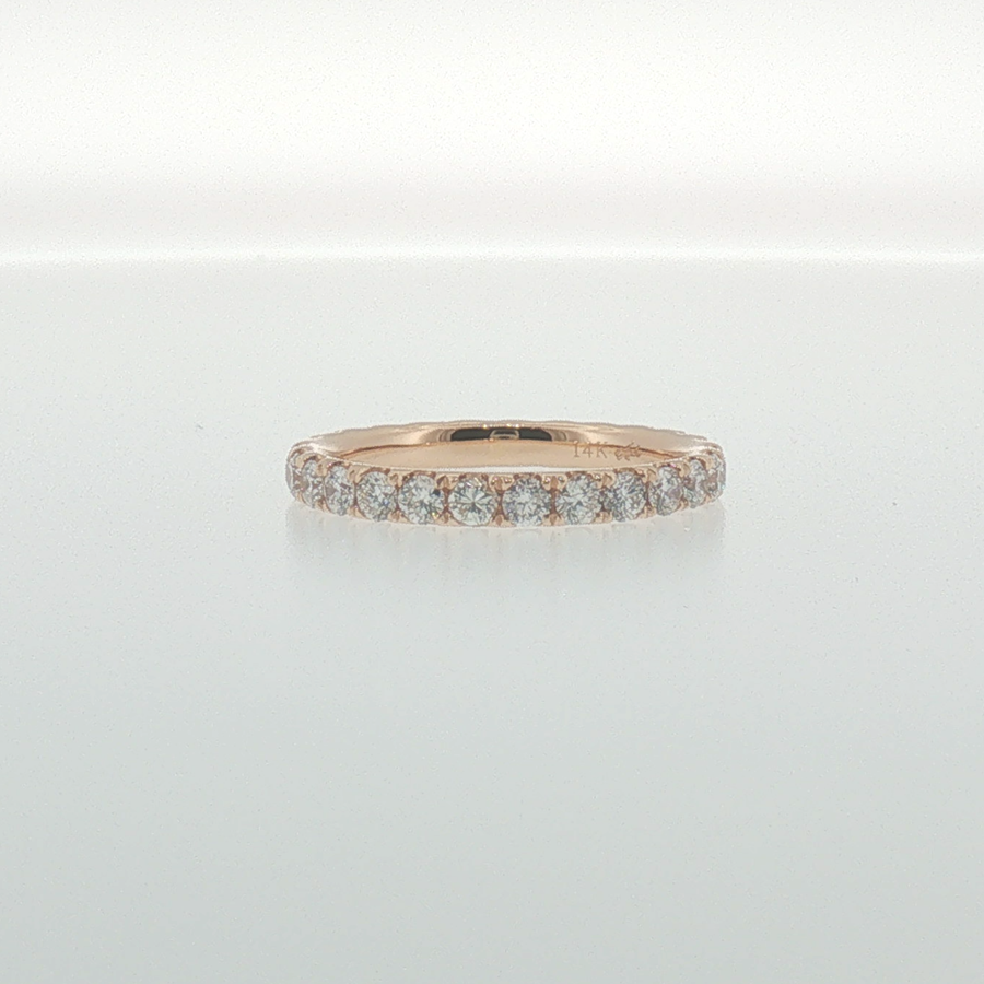 Round Diamond Eternity Ring in Rose Gold
