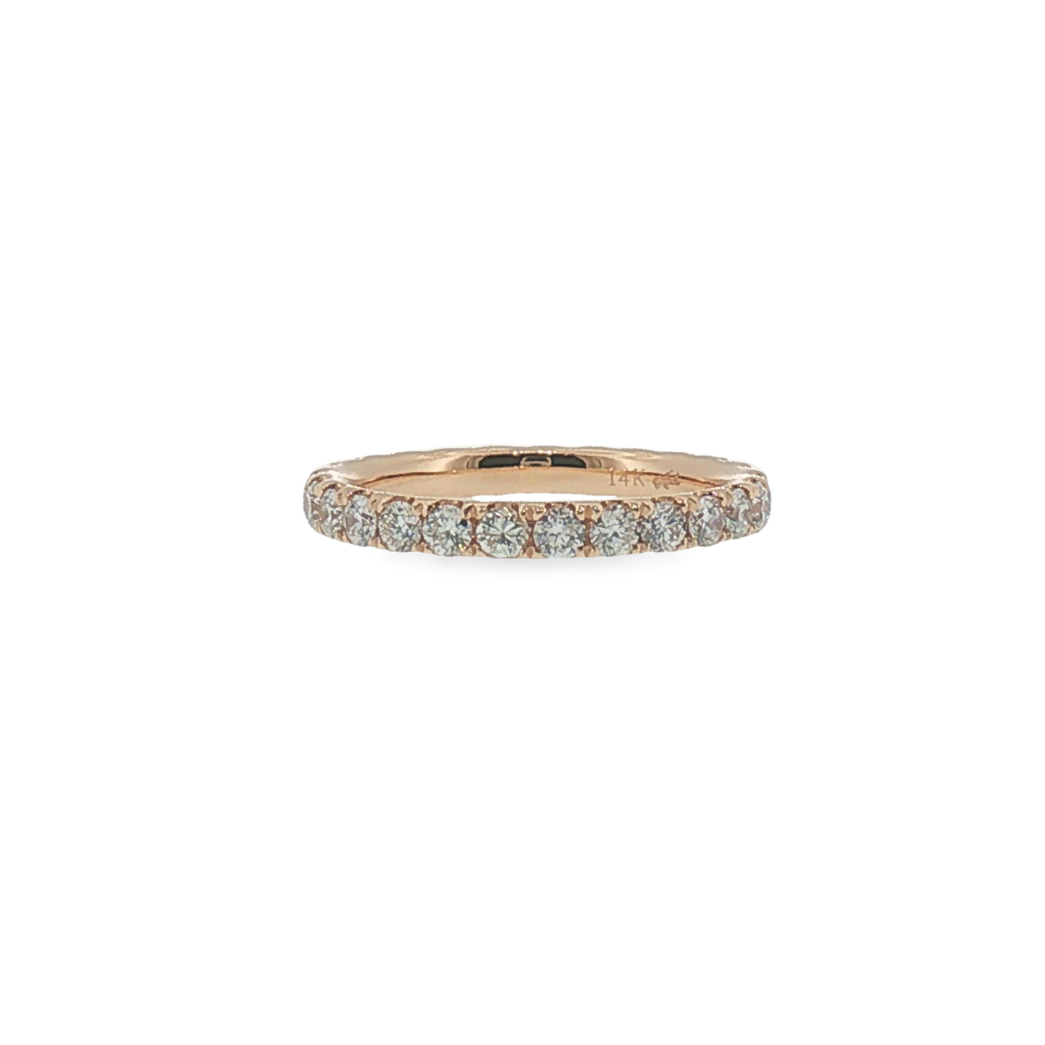 Round Diamond Eternity Ring in Rose Gold