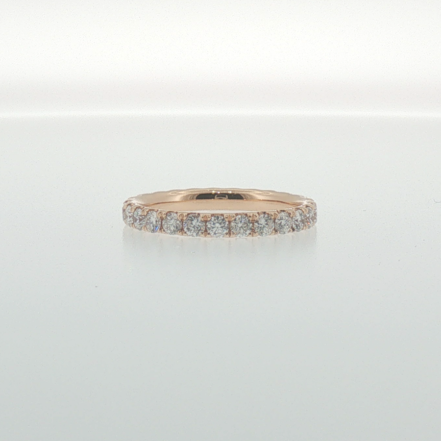 Round Diamond Eternity Ring in Rose Gold