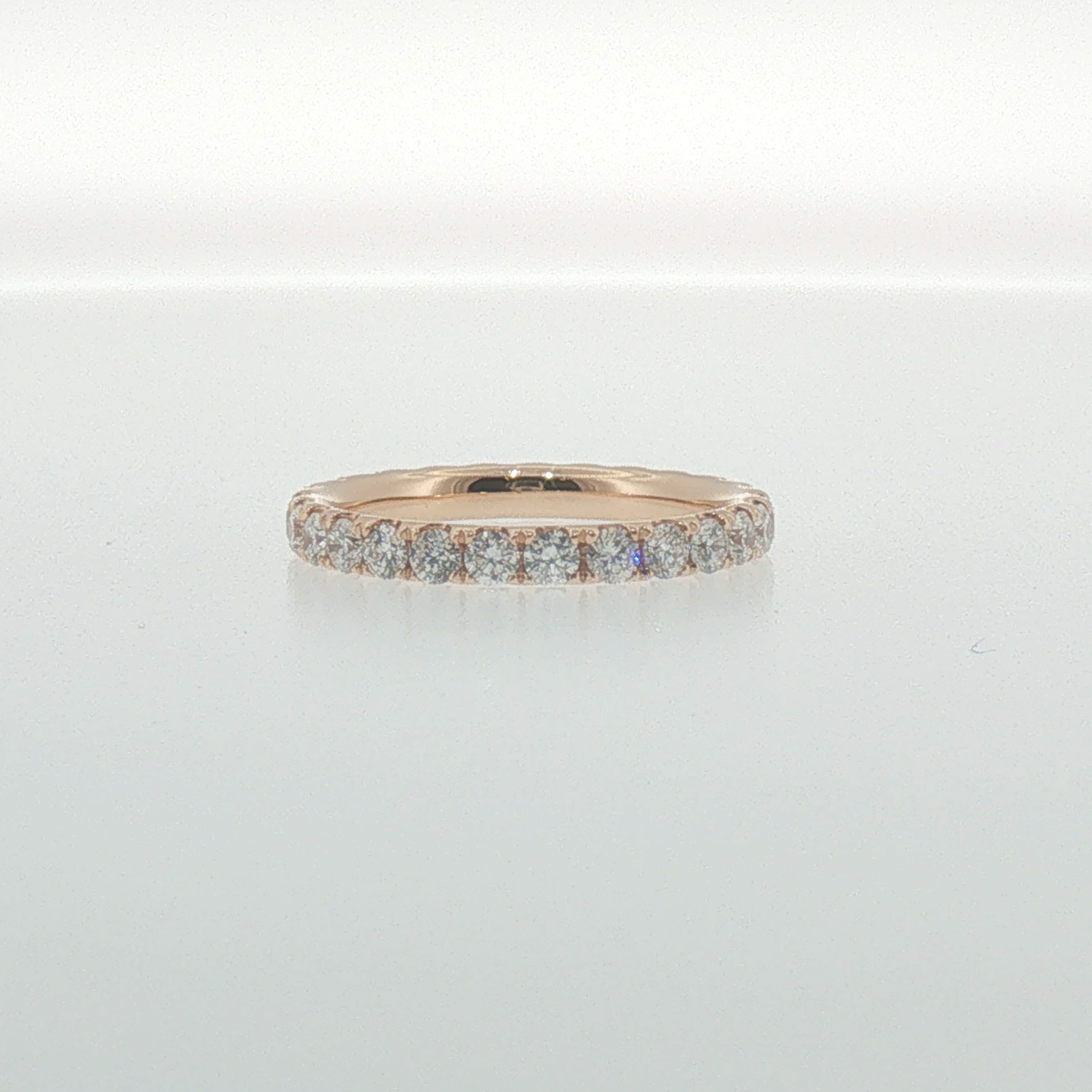 Round Diamond Eternity Ring in Rose Gold