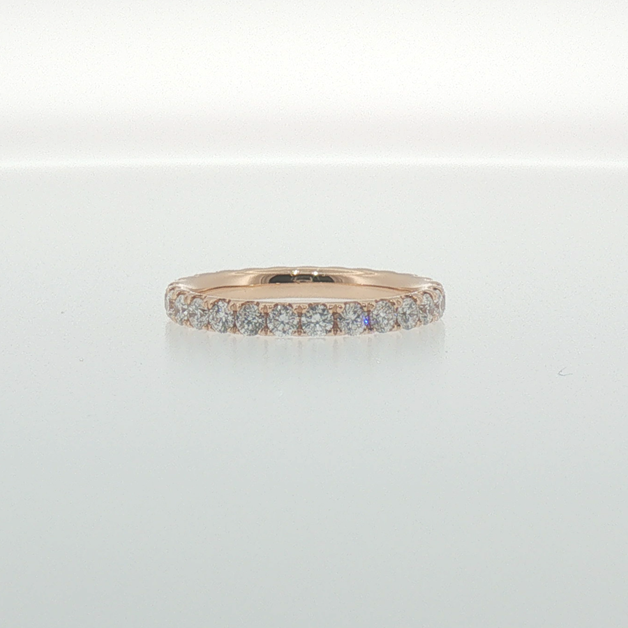 Round Diamond Eternity Ring in Rose Gold