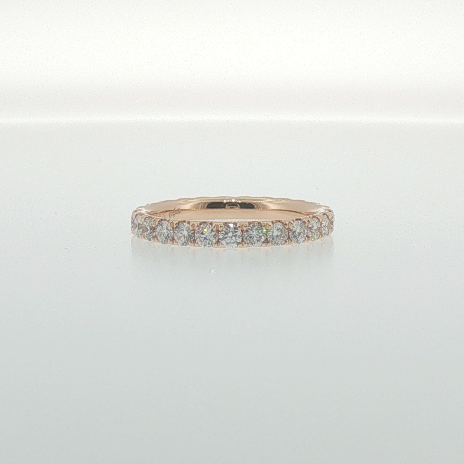 Round Diamond Eternity Ring in Rose Gold