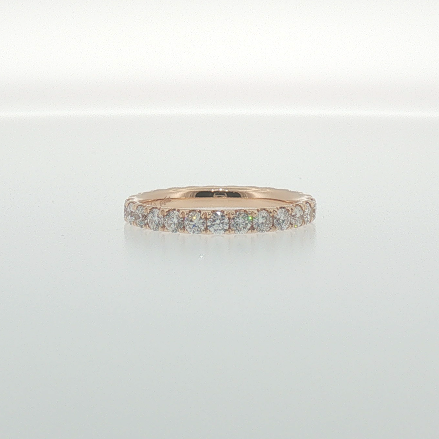 Round Diamond Eternity Ring in Rose Gold