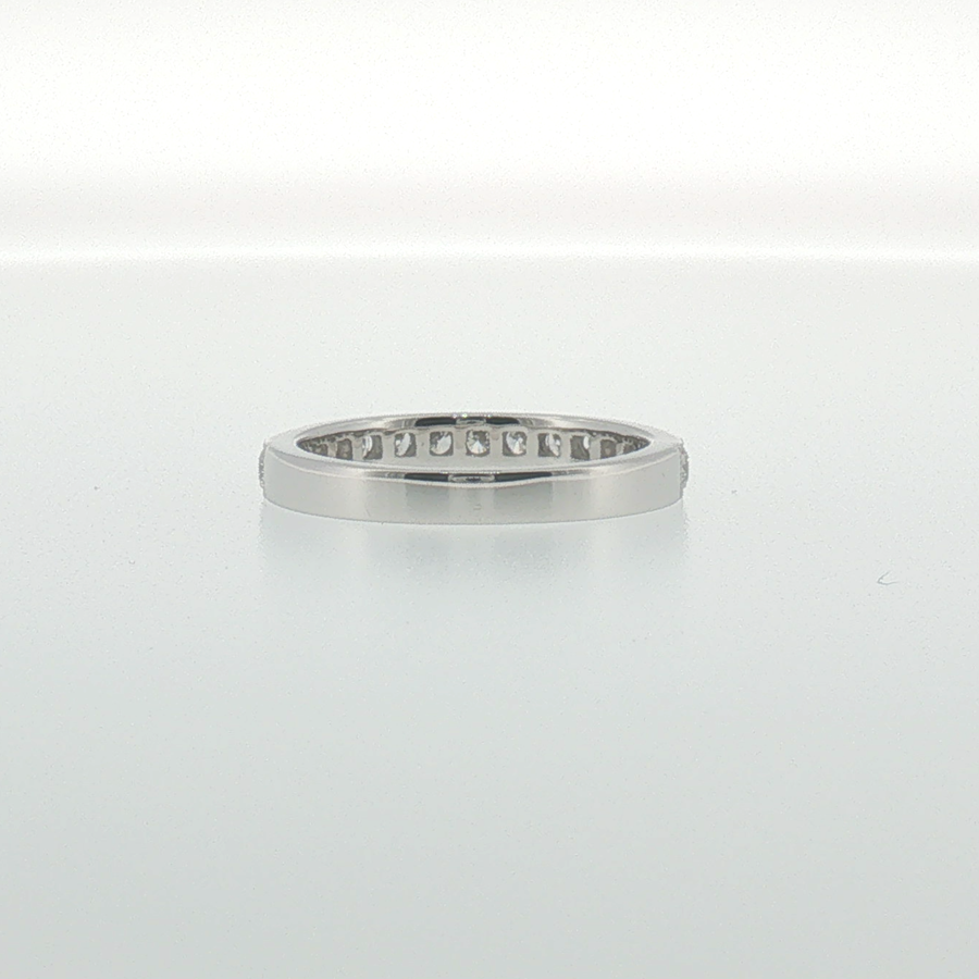 Milgrain Diamond Pave Band in White Gold