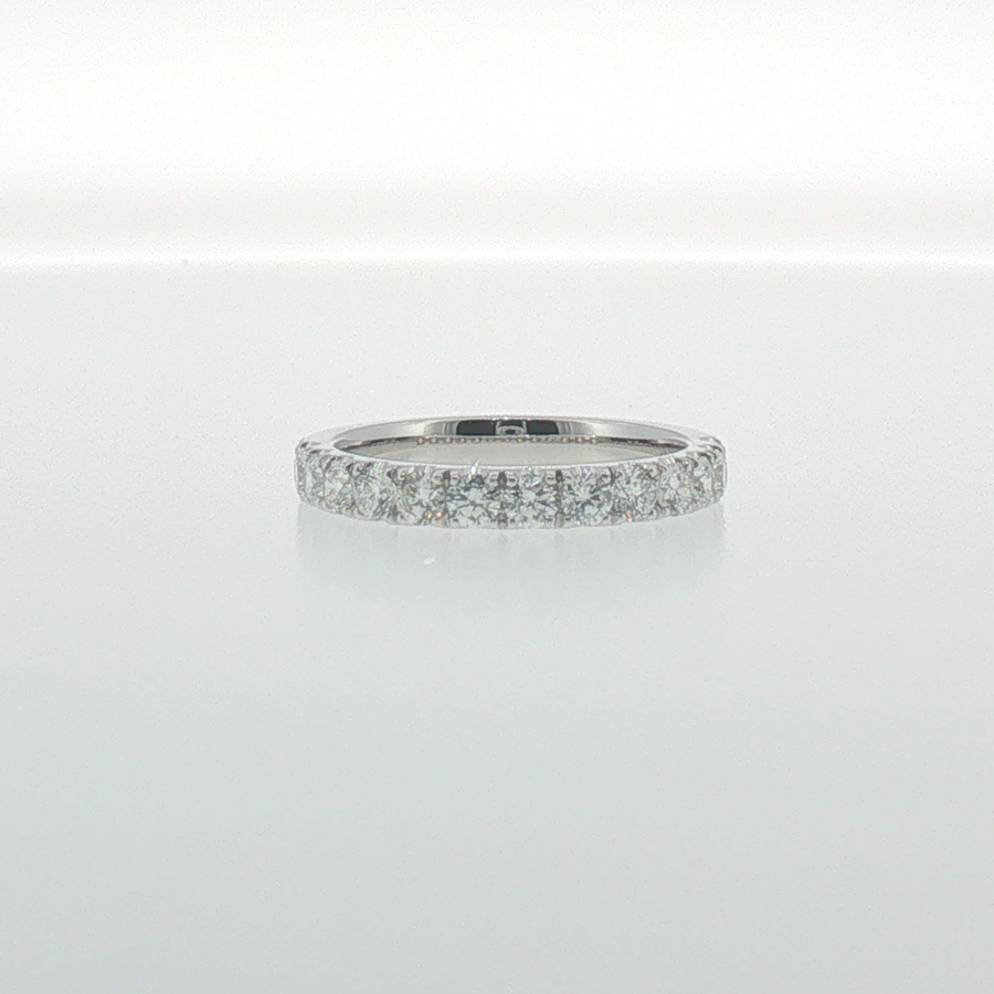White Gold Diamond 'U' Prong Band