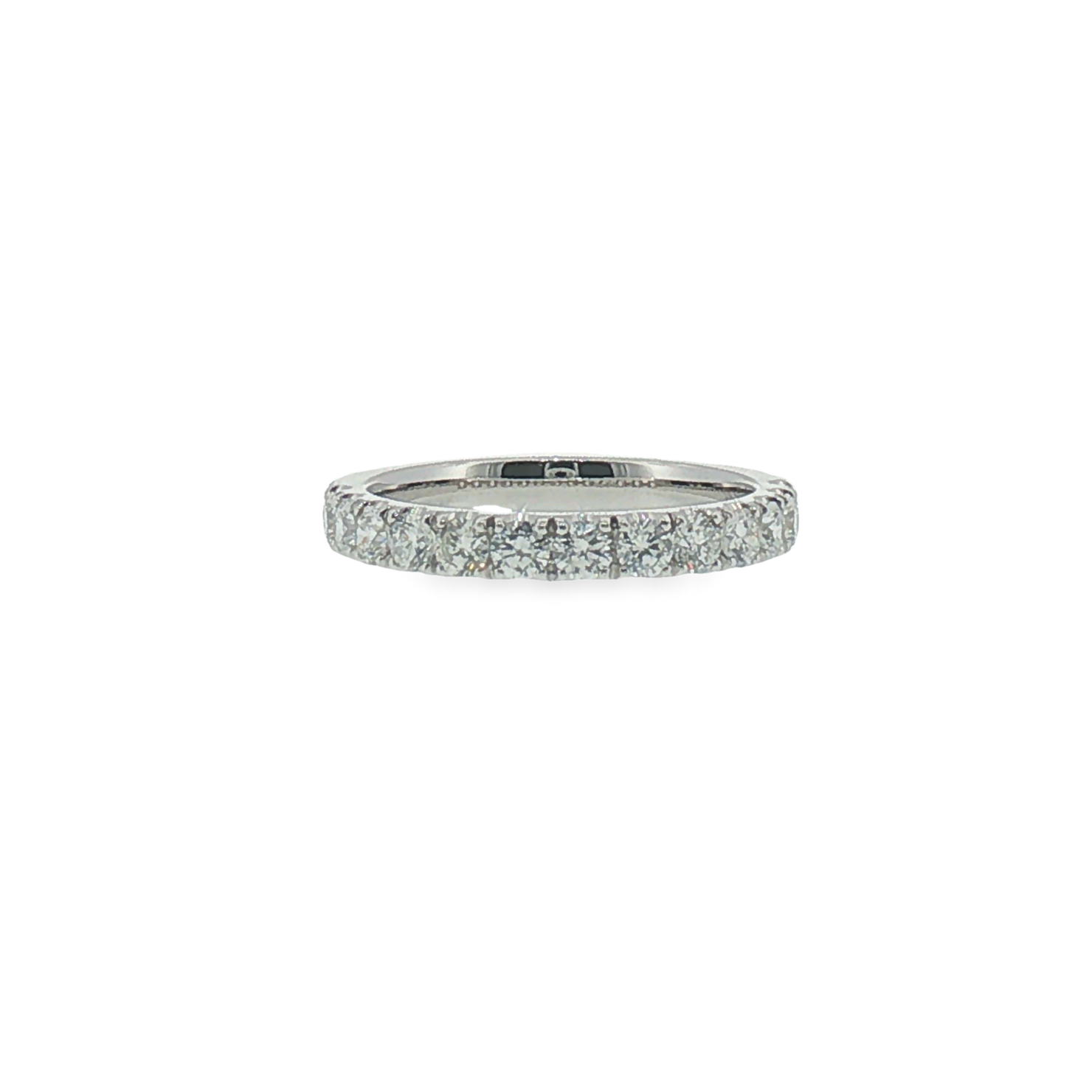 White Gold Diamond 'U' Prong Band
