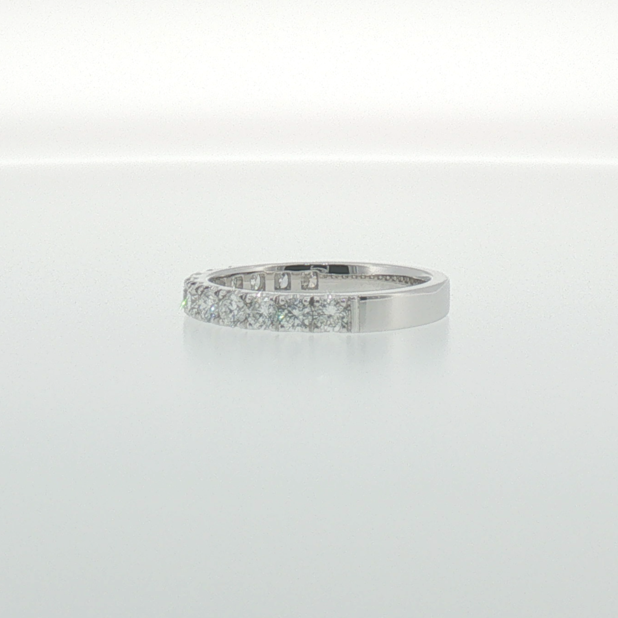 White Gold Diamond 'U' Prong Band