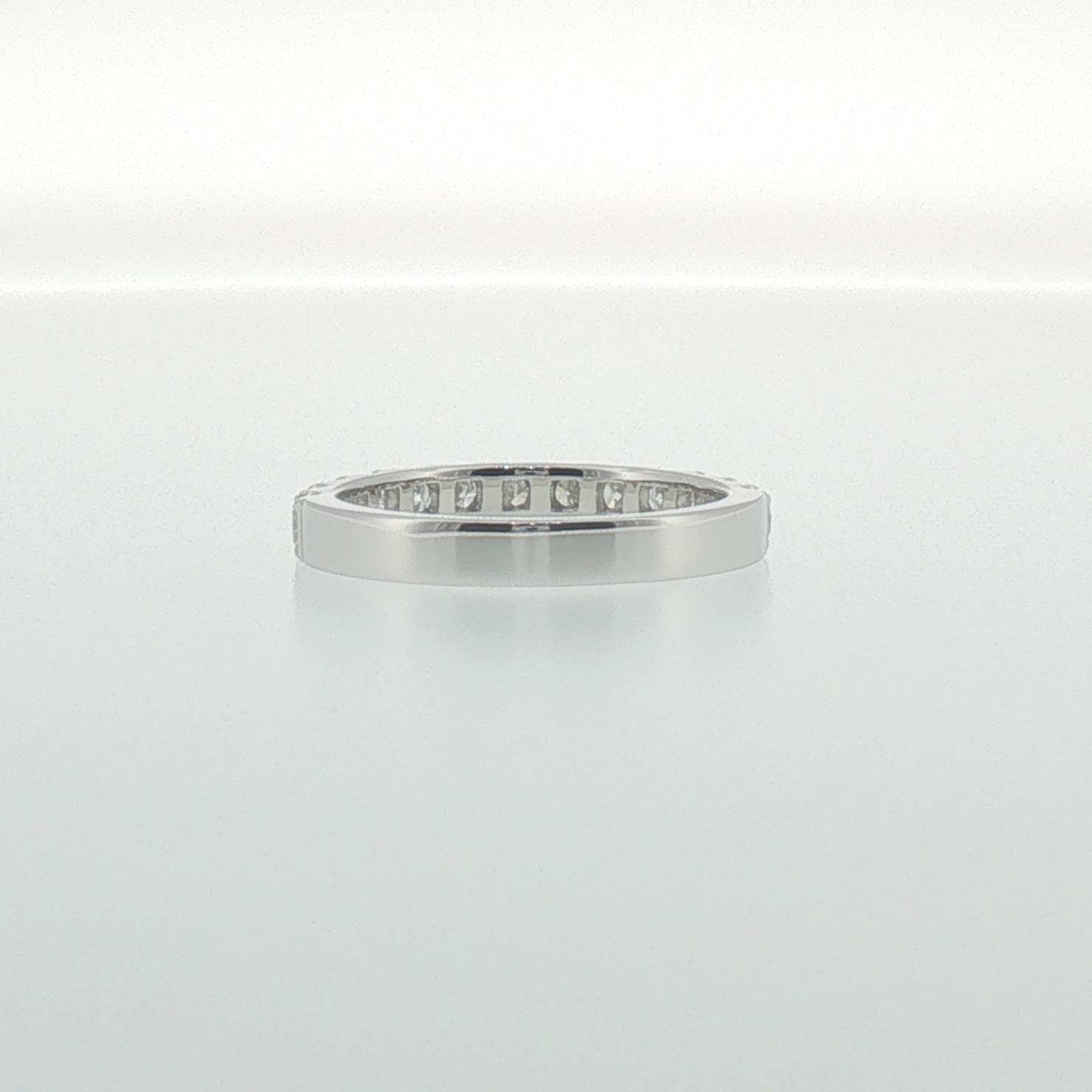 White Gold Diamond 'U' Prong Band