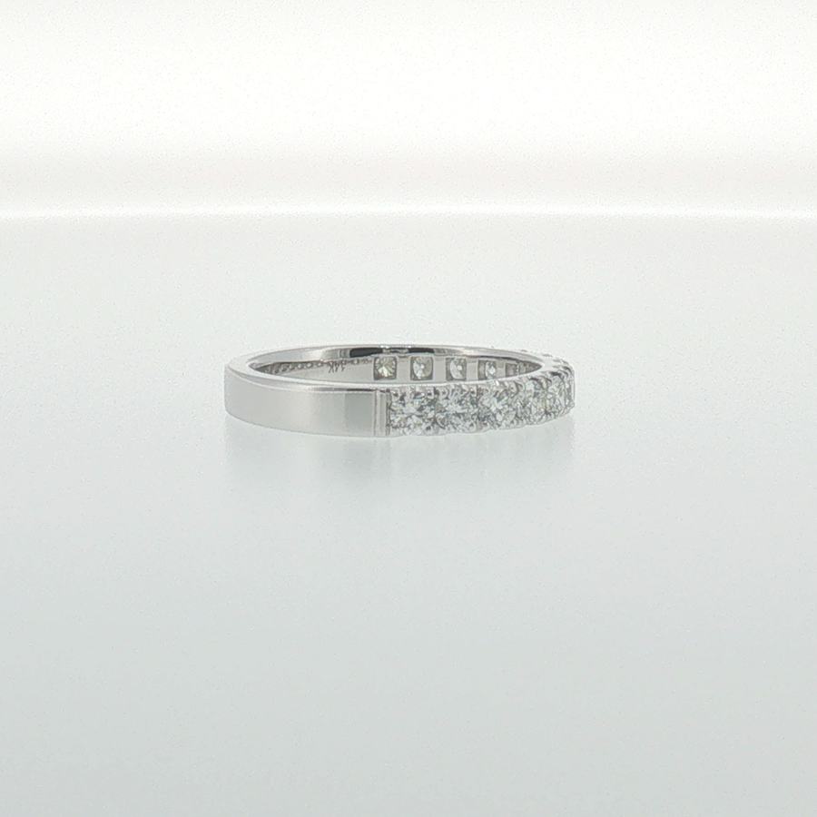 White Gold Diamond 'U' Prong Band