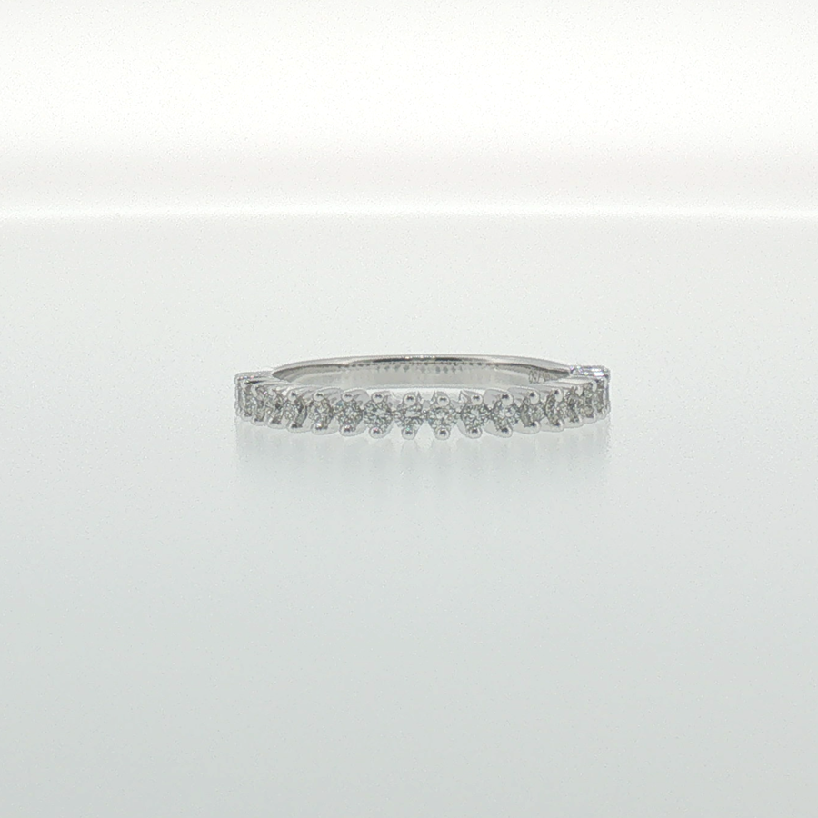 White Gold Two Prong Diamond Band