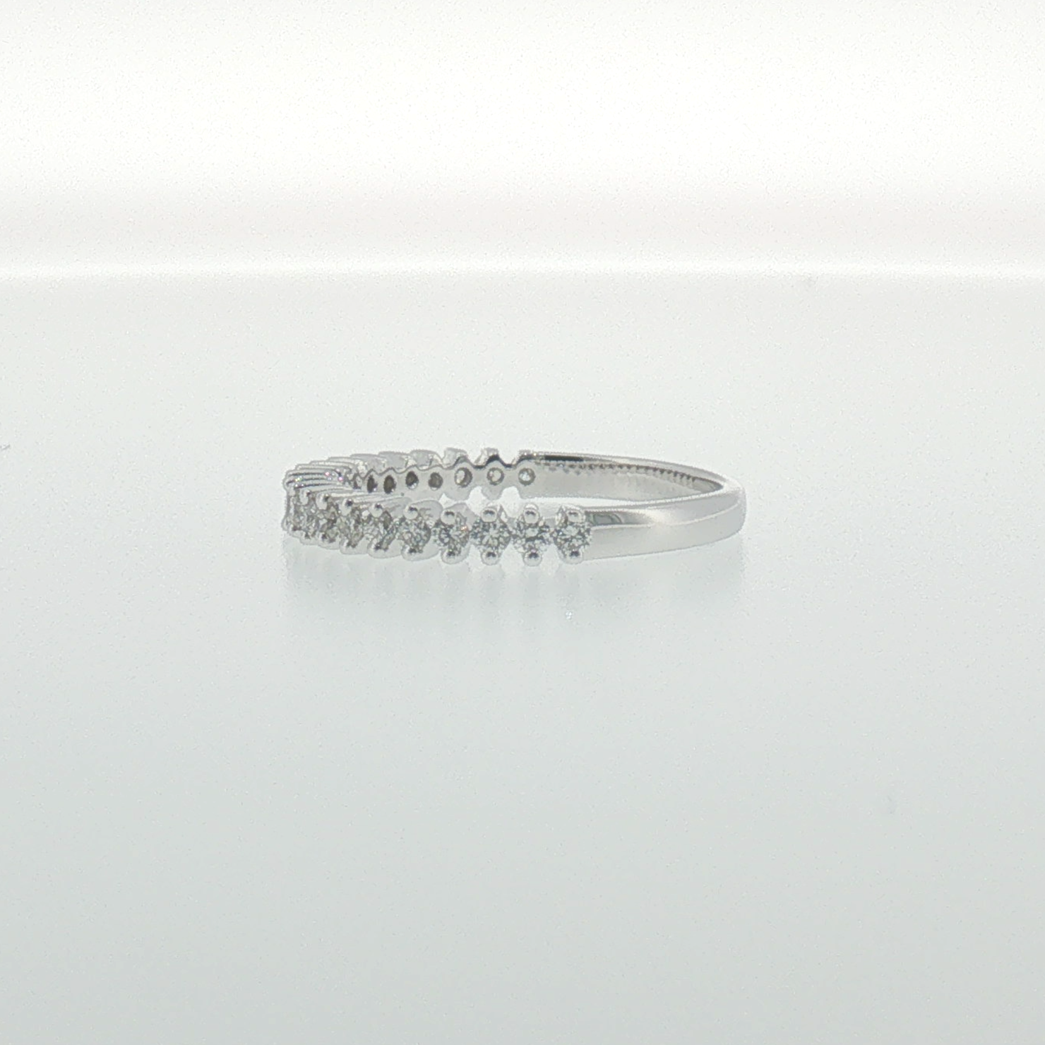 White Gold Two Prong Diamond Band