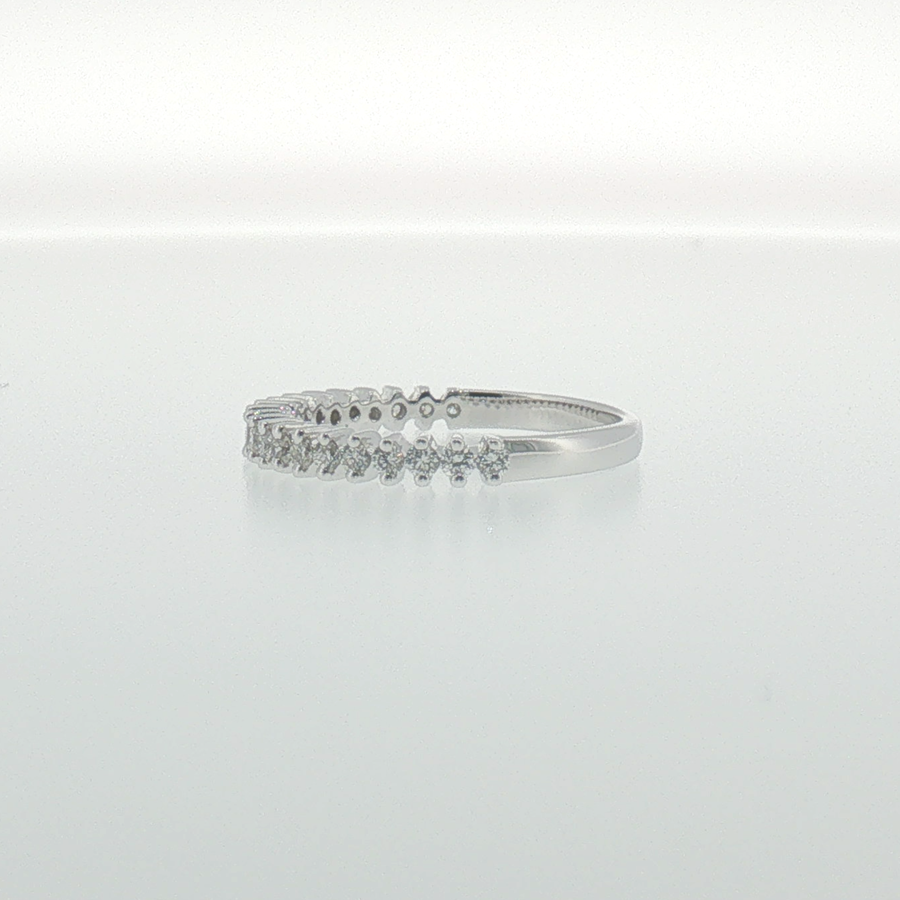 White Gold Two Prong Diamond Band
