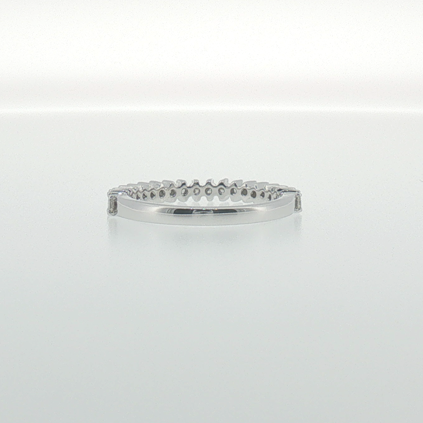 White Gold Two Prong Diamond Band