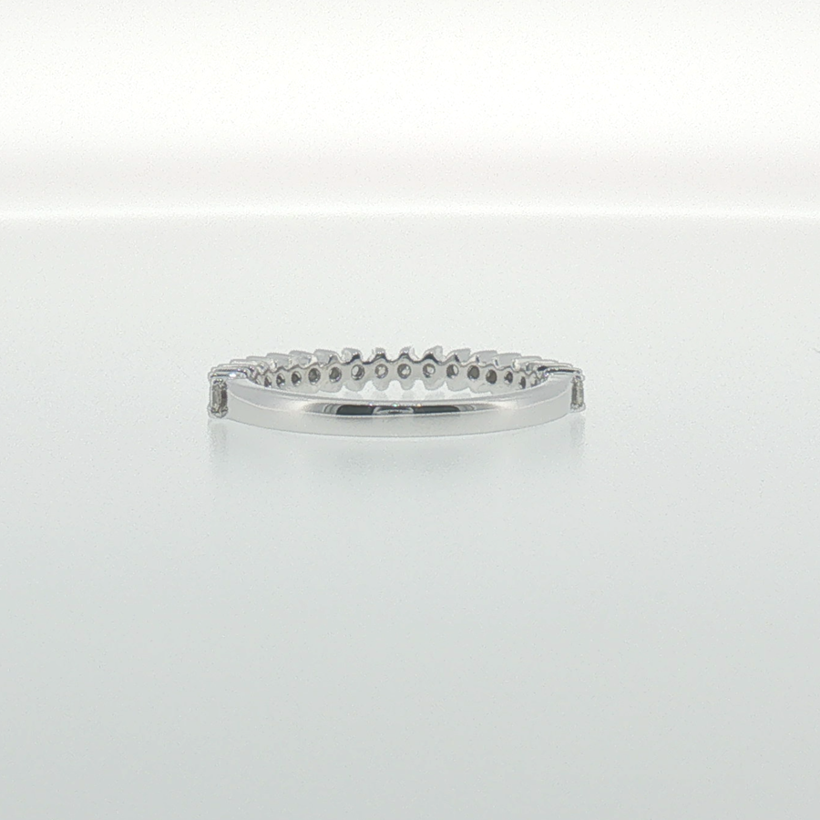 White Gold Two Prong Diamond Band
