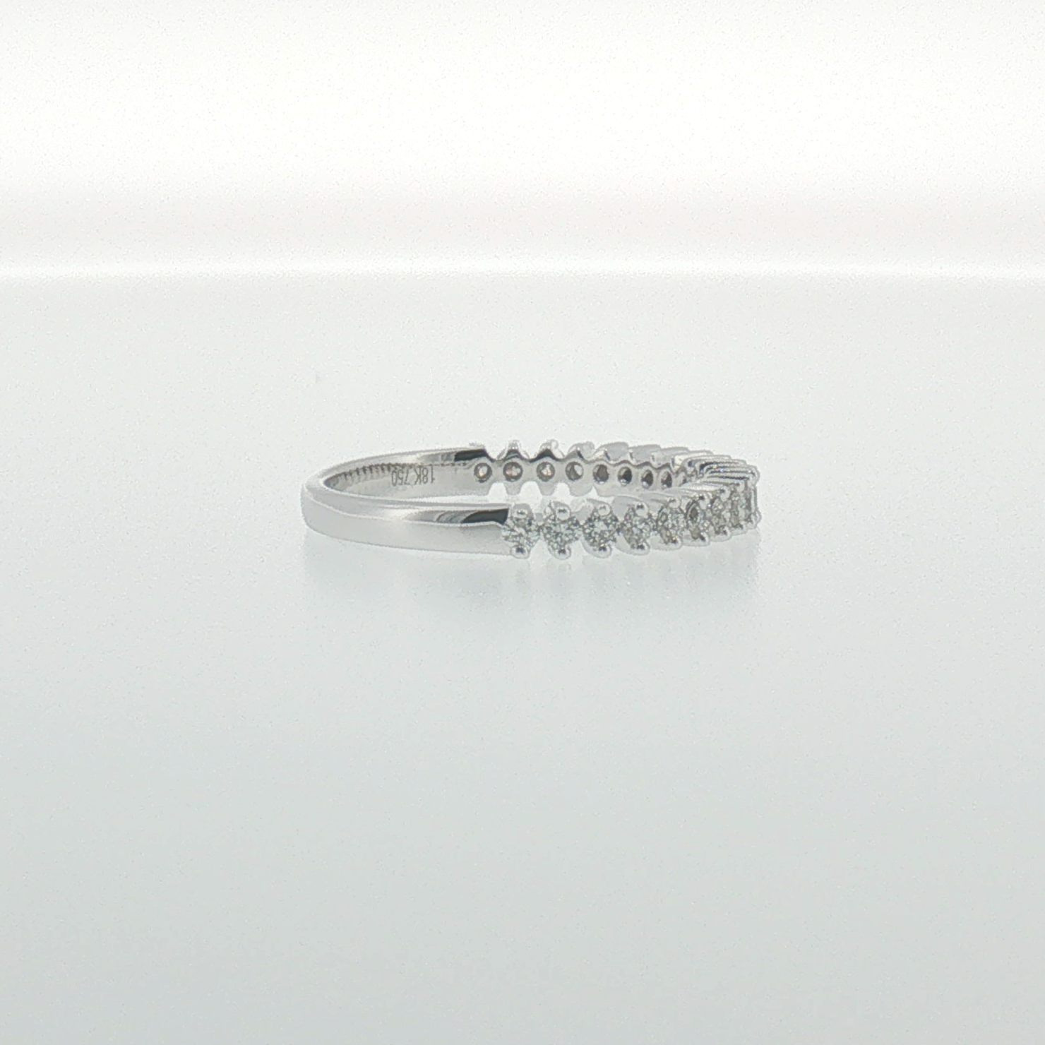 White Gold Two Prong Diamond Band