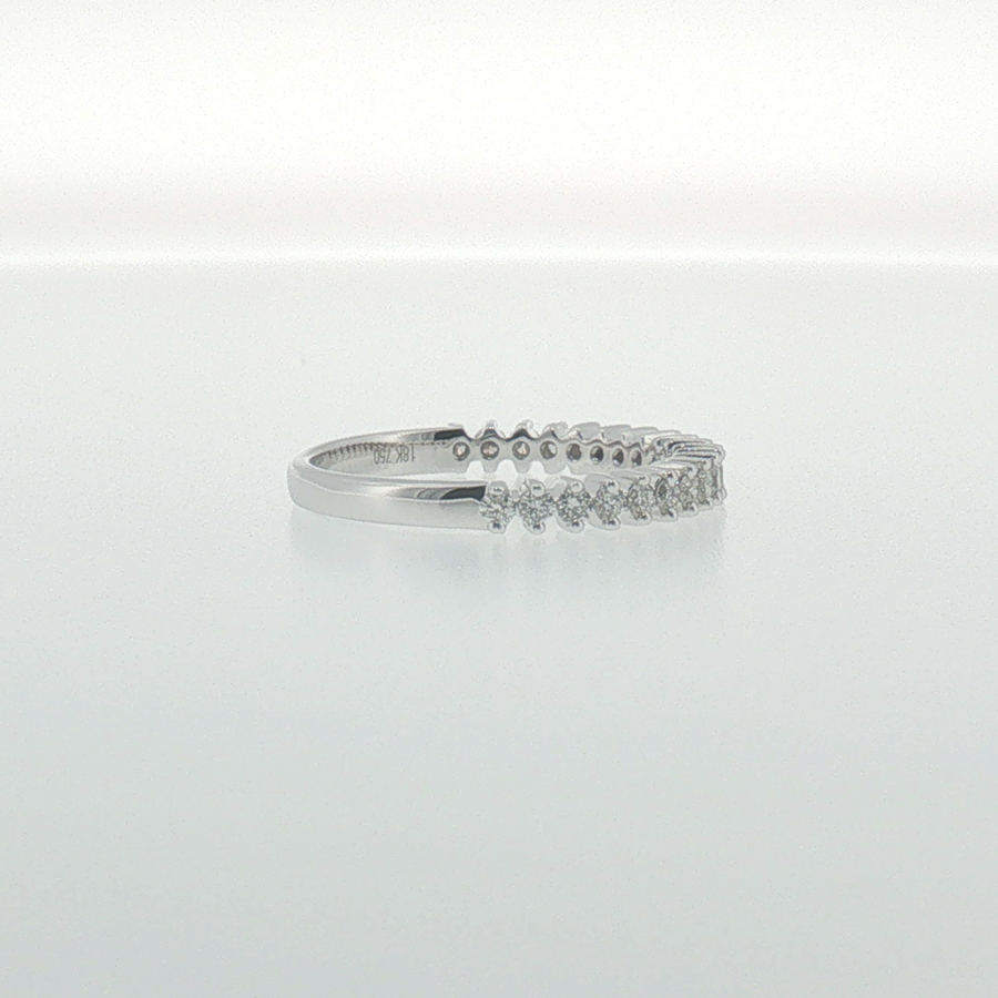 White Gold Two Prong Diamond Band